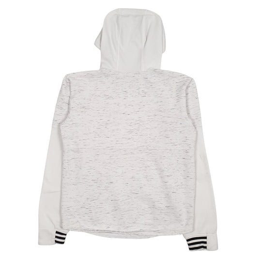 Mens White Adidas Hoodie Jumper