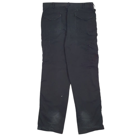 Mens Black Dickies Workwear Double Knee Trousers