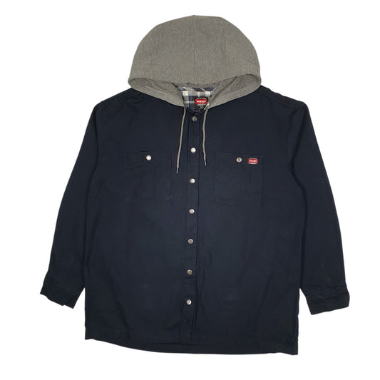 Mens Navy Levis Windbreaker Hoodie Chore Coat