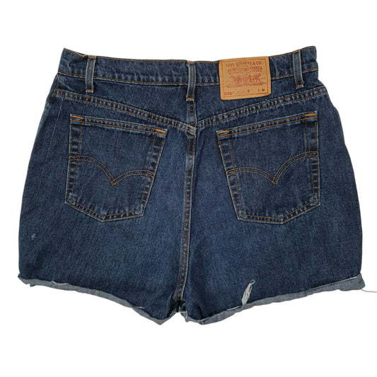 Womens Blue Levis Vintage 90s 556 Guys Fit UK 16 Shorts