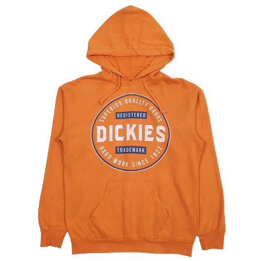 Womens Orange Dickies Spellout Hoodie Jumper