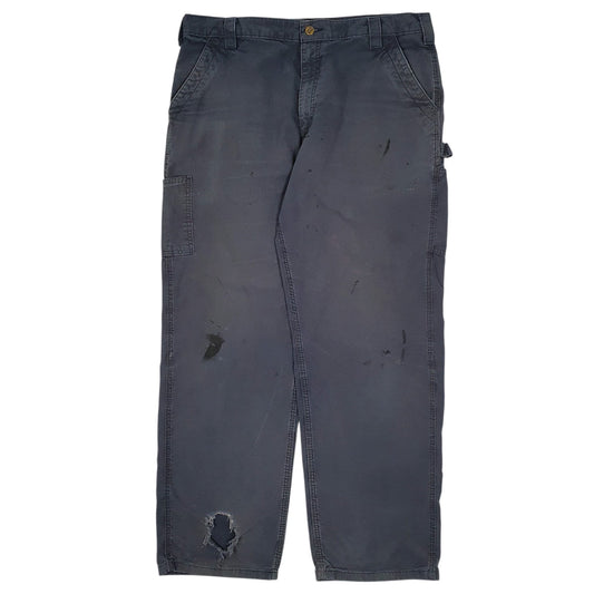 Mens Navy Carhartt B151 Carpenter Trousers