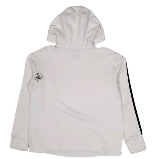 Womens White Adidas Hoodie Jumper