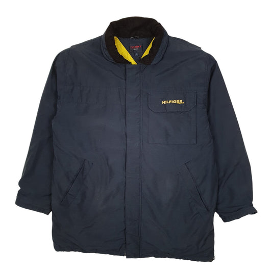 Mens Navy Tommy Hilfiger Tommy Jeans Full Zip Coat