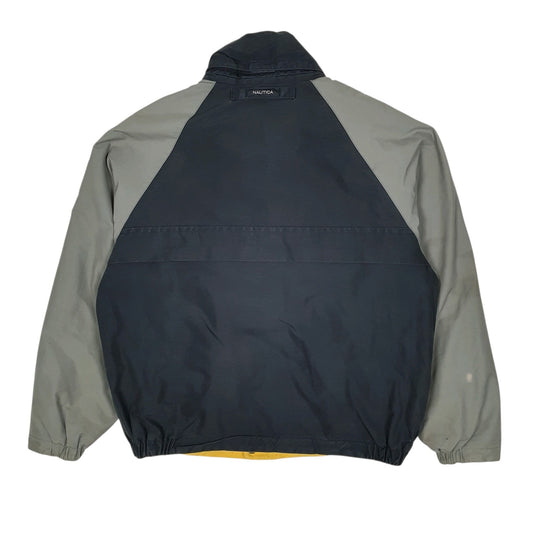 Mens Navy Nautica Fleece Lined Windbreaker Coat