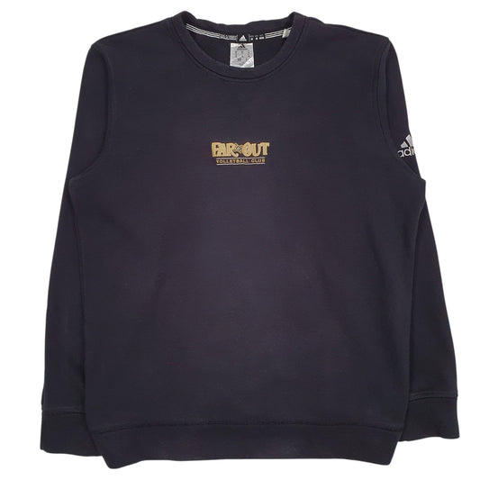 Mens Black Adidas Crewneck Jumper