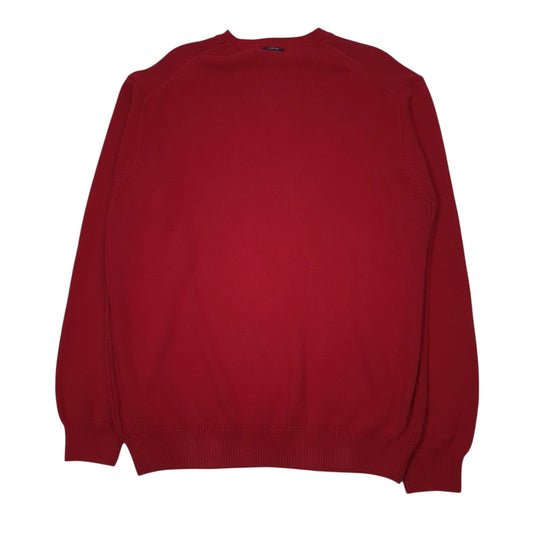 Mens Red Nautica Knit Crewneck Jumper