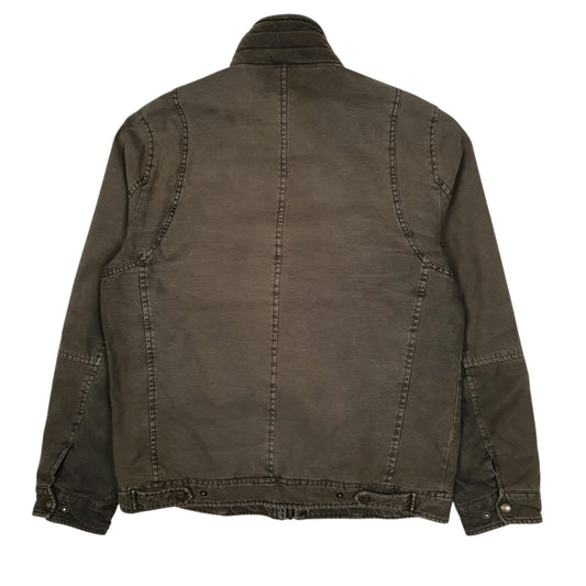 Mens Brown Levis Bomber Military Coat