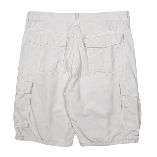 Mens White Levis Turtle Neck Shorts