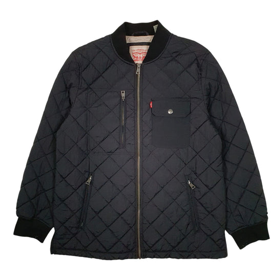 Womens Black Levis Windbreaker Full Zip Coat