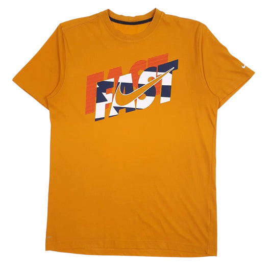 Mens Orange Nike Dri-Fit Short Sleeve T Shirt
