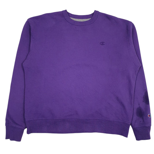 Mens Purple Champion Crewneck Jumper