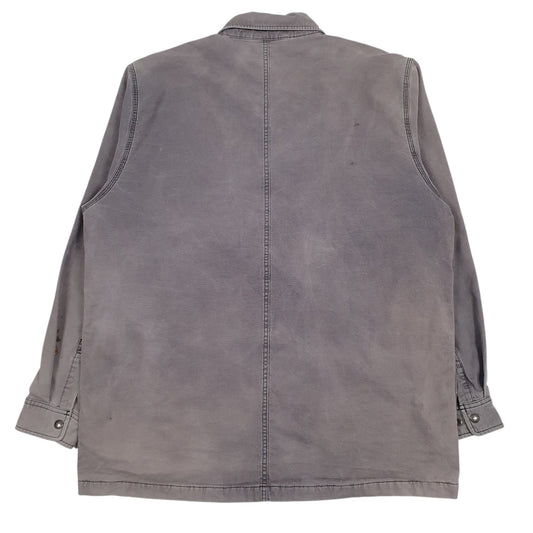 Mens Grey Carhartt Workwear Blanket Lined Coat