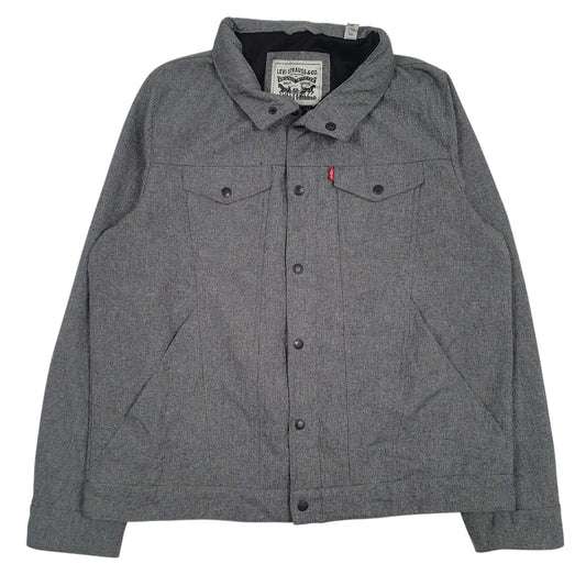 Womens Grey Levis Hooded Coat