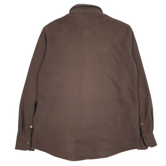 Mens Brown Lee Fleece Lined Quarter Zip Coat