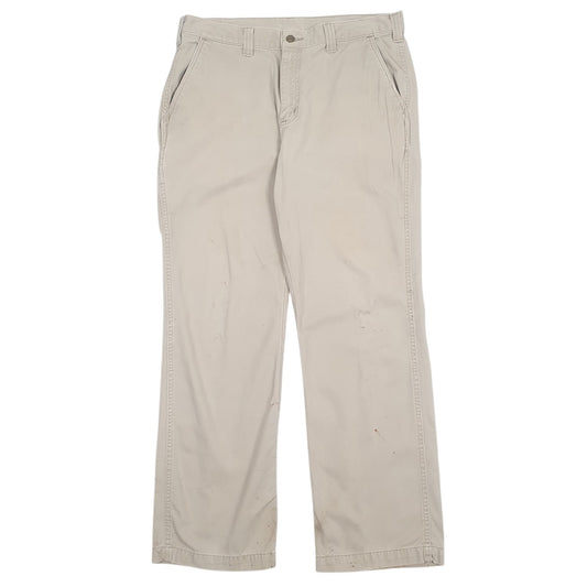 Mens Beige Carhartt Workwear Carpenter Trousers