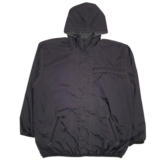 Mens Black Lee Fleece Lined Baggy Coat