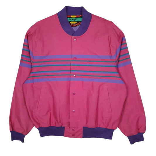 Mens Pink Wrangler Brushpopper Vintage 90s Coat