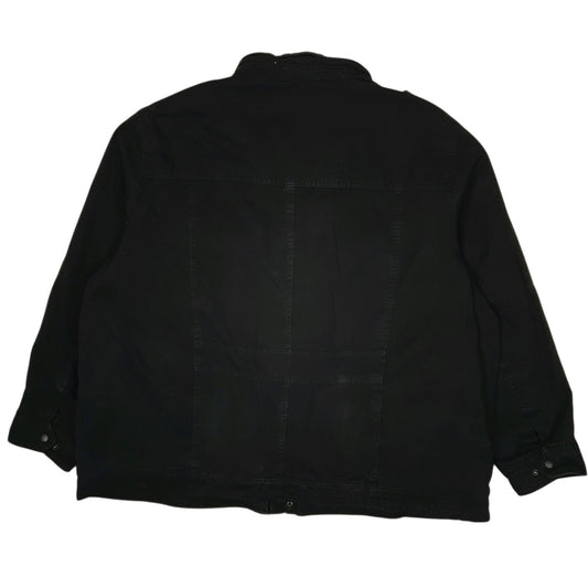 Mens Black Levis Military Bomber Sherpa Lined Coat