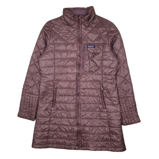 Womens Burgundy Patagonia Radalie Parka Trench Longline Coat