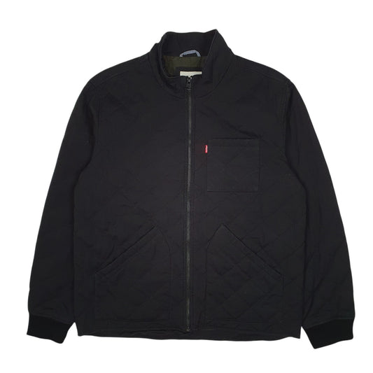 Mens Black Levis Windbreaker Coat