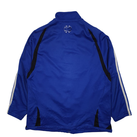 Mens Blue Adidas Football Coat