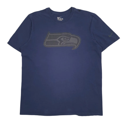 Mens Navy Nike NFL Seattle Seahawks Short Sleeve T Shirt