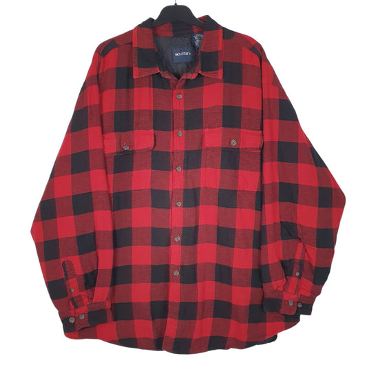Mens Red Puritan Padded Flannel Coat