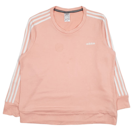 Womens Pink Adidas Climalite Crewneck Jumper