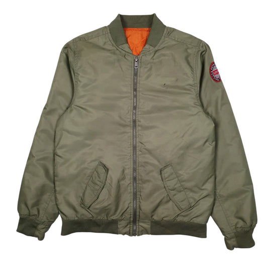 Mens Green Levis Military Windbreaker Coat