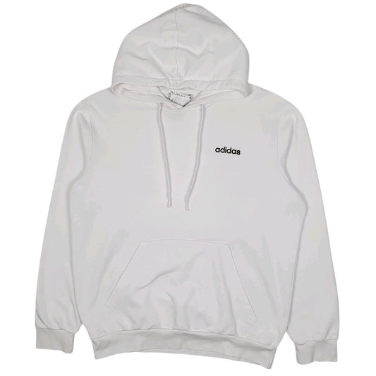 Mens White Adidas Hoodie Jumper
