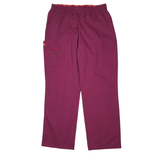 Womens Burgundy Dickies Vintage Cargo Jogger Trousers