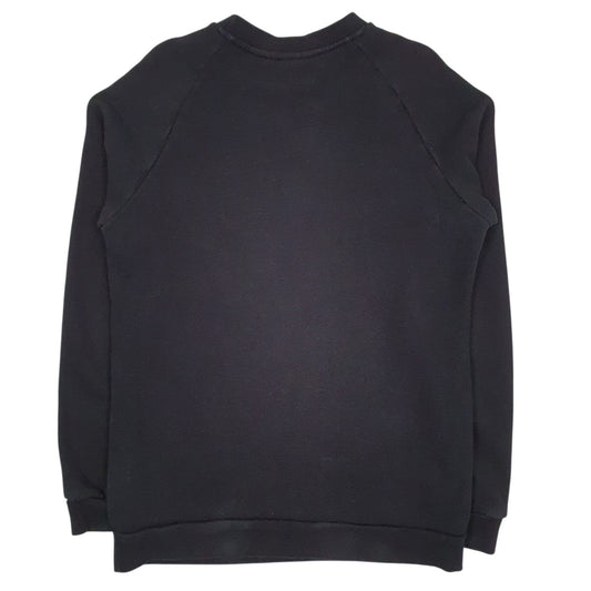 Mens Black Adidas Spellout Crewneck Jumper