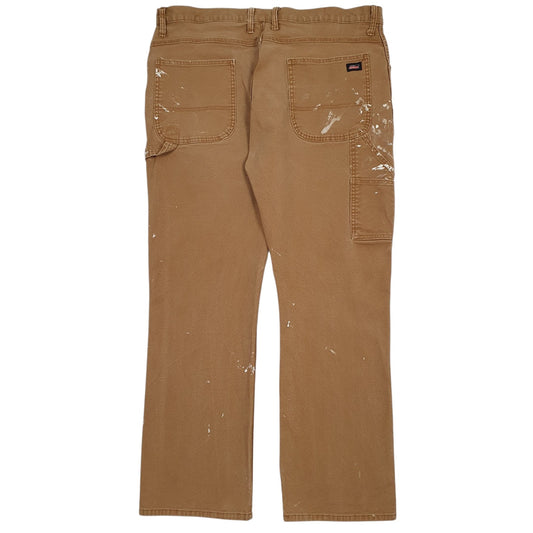 Mens Brown Dickies Workwear Jeans