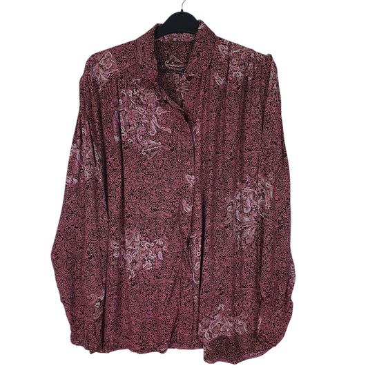 Womens Purple Unbranded Paisley Long Sleeve Shirt
