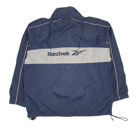 Mens Navy Reebok Baggy Coat