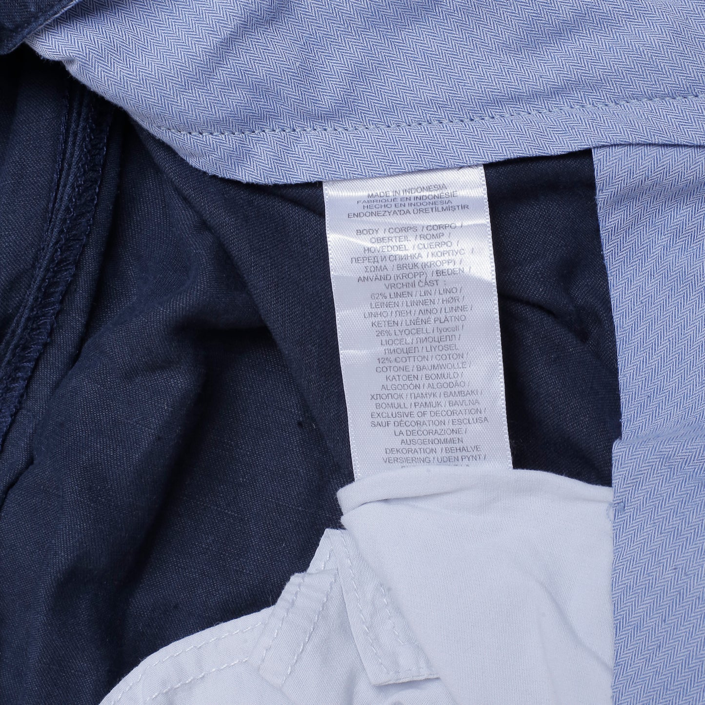 POLO RALPH LAUREN Linen Chino Pant Trousers Navy Mens W38 L28
