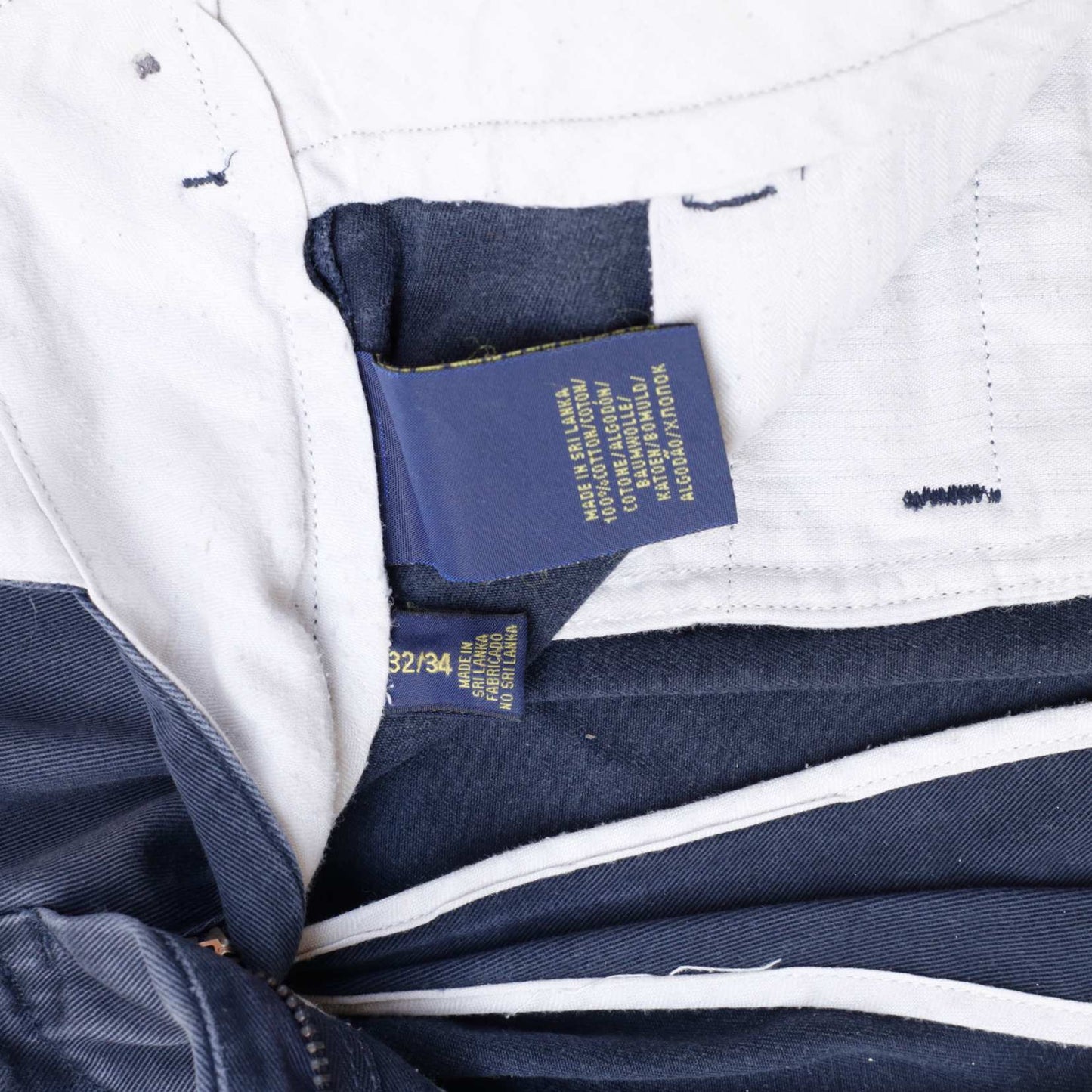POLO RALPH LAUREN Chino Trousers Navy Mens W32 L28
