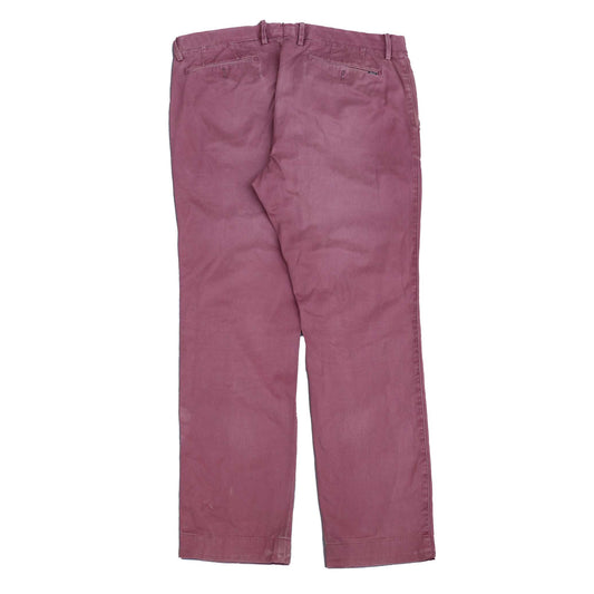 POLO RALPH LAUREN Chino Trousers Slim Fit Cotton Burgundy Mens W36 L30