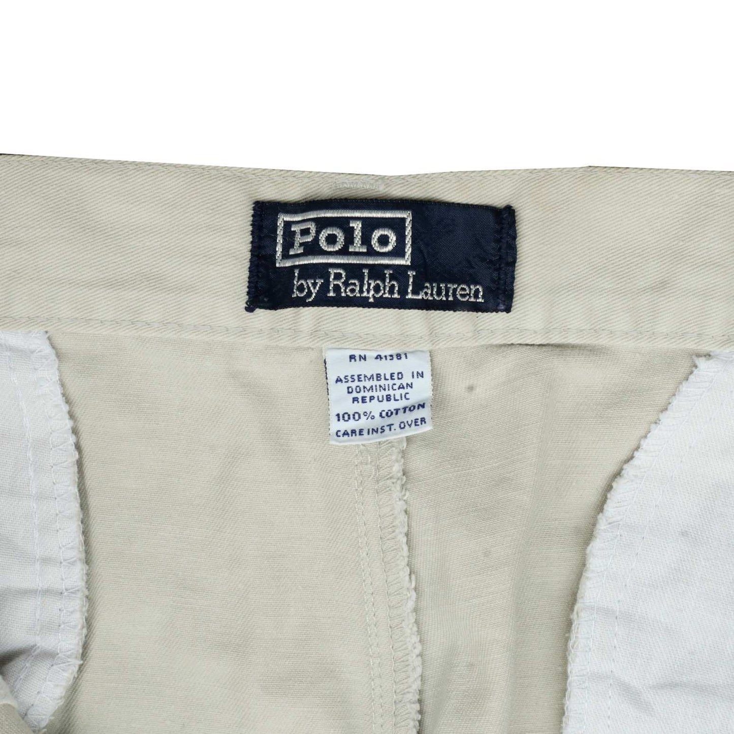 POLO RALPH LAUREN Chino Trousers Beige Vintage 90s Mens W32 L29