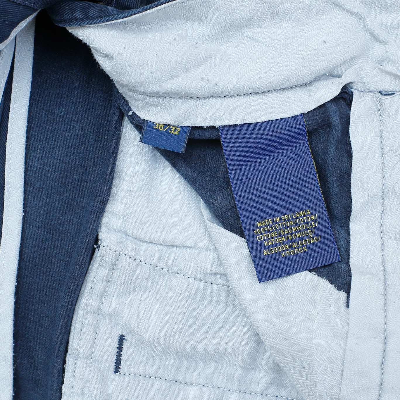 POLO RALPH LAUREN Chino Pant Trousers Navy Mens W36 L32