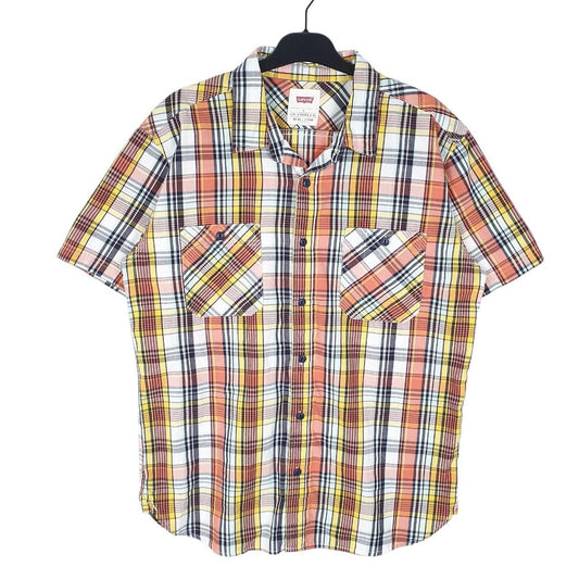 Levis Casual Summer Short Sleeve Regular Fit Check Cotton Shirt M