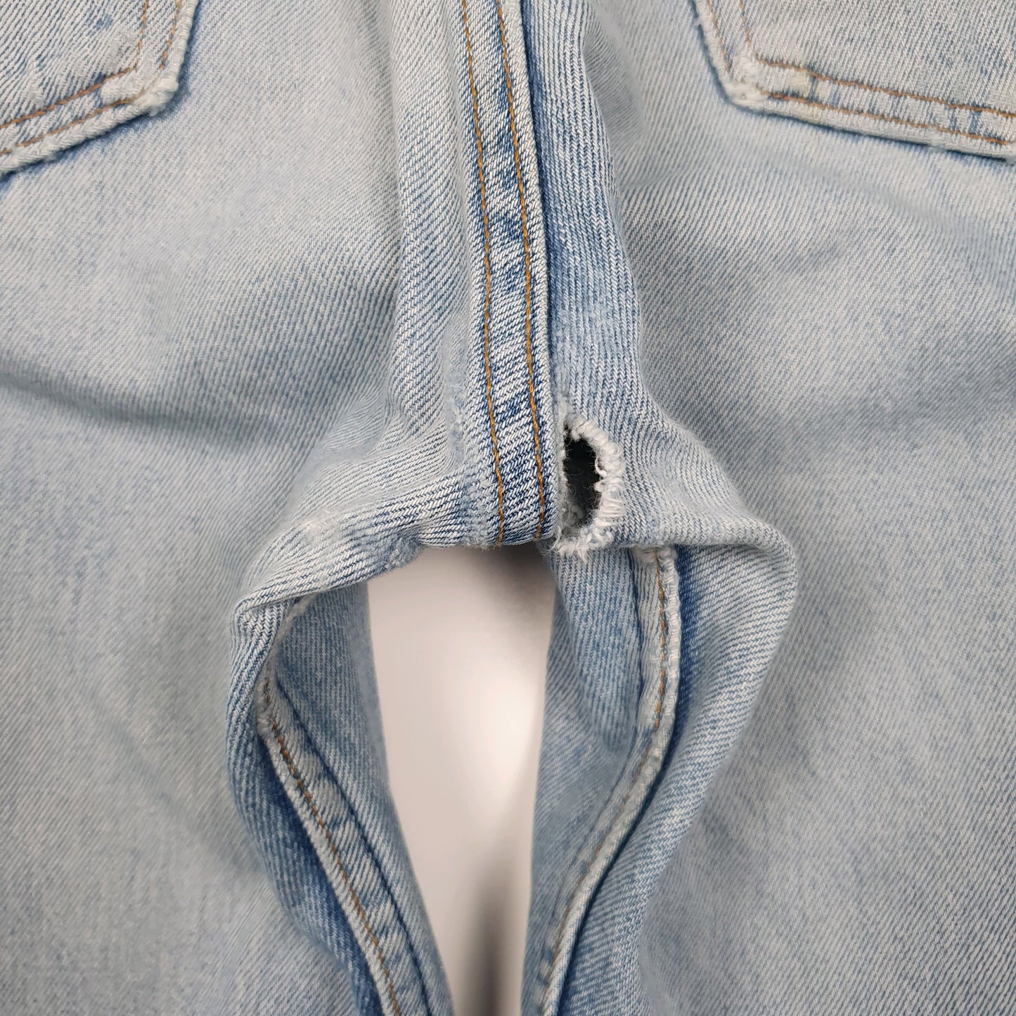 LEVIS 501 Jeans Original Fit Blue Denim Trousers Mens Vintage 90s W33 L30