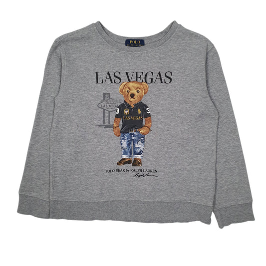 POLO RALPH LAUREN Crewneck Polo Bear Las Vegas Jumper Sweatshirt Womens S