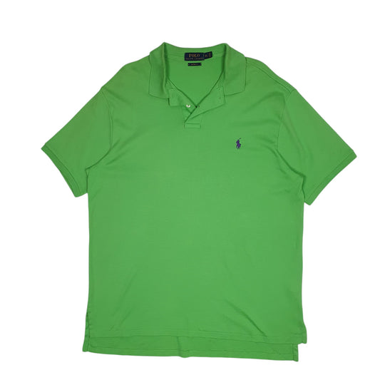 POLO RALPH LAUREN Green Polo Shirt Short Sleeve Cotton Mens XL