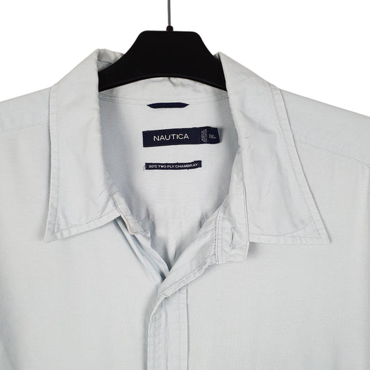 Mens Blue Nautica Short Sleeve Shirt