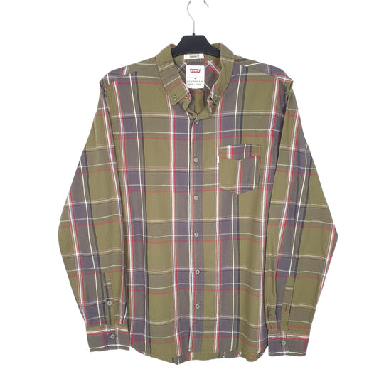 Mens Khaki Levis Long Sleeve Shirt