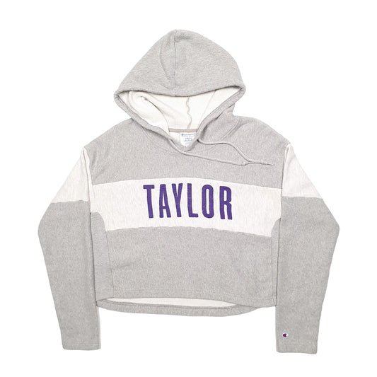 Womens Grey Champion USA College Hoodie Jumper