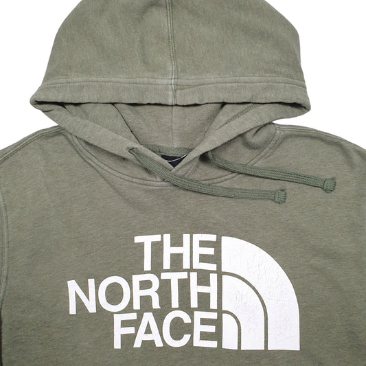 Mens Khaki The North Face Spellout Hoodie Jumper