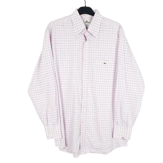 Mens Pink Lacoste Long Sleeve Shirt
